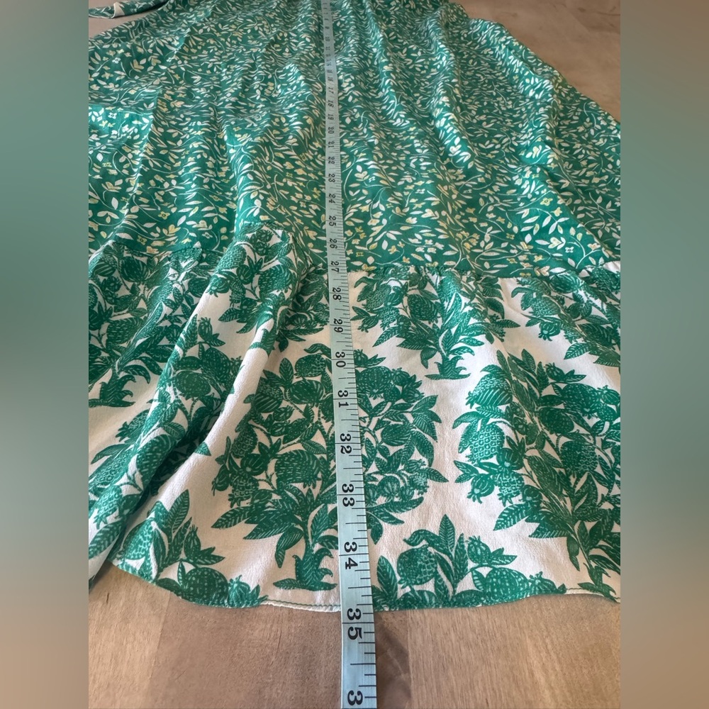 Beulah Elena Tree of Life Green Silk Wrap Skirt - Picture 11 of 12